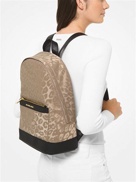 Morgan Medium Leopard Jacquard Backpack 